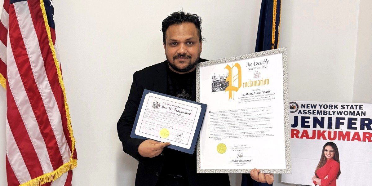 New York State Assembly Recognizes Musician A M M Newaj Sharif for Distinguished Contributions to the Performing Arts